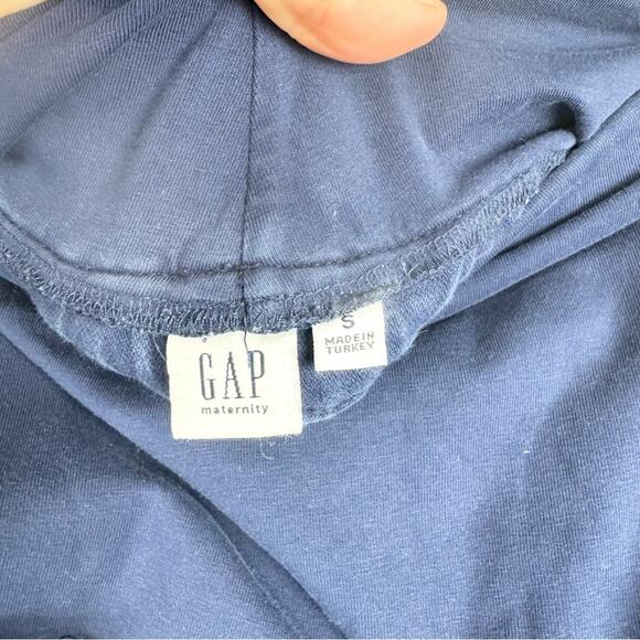 GAP Maternity Full Panel Ribbed Joggers In Navy Uniform Size S Lounge Athleisure - Picture 8 of 16